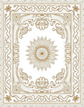 Golden Sunflower Art Nouveau Rug