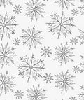 Hand Drawn Delicate Snowflake Snowfall Rug
