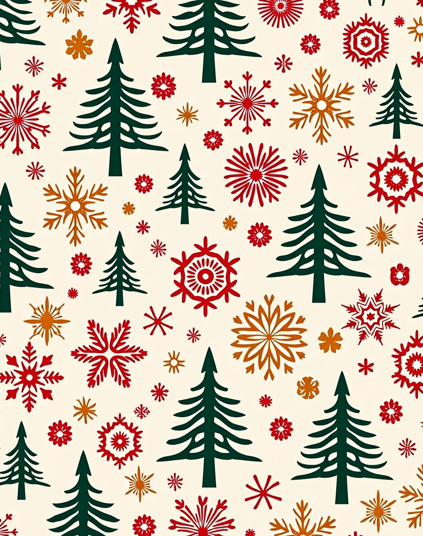 Festive Evergreen Snowflake Scatter Rug