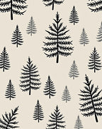 Black Pine Forest Texture Rug