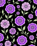 Ornate Lavender Blossom Garden Rug