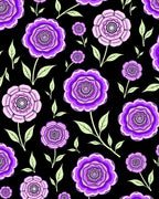 Ornate Lavender Blossom Garden Rug