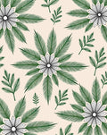 Elegant Green Leaf Medallion Bloom Rug