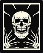 Black and Bone Skull Skeleton Hands Rug