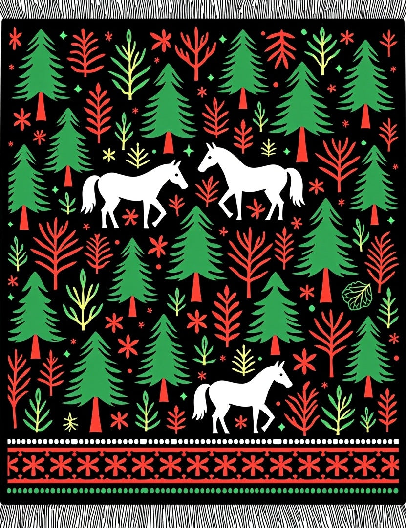 Festive Forest Unicorn Grove Rug