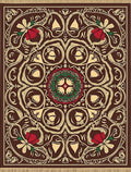 Art Nouveau Red Floral Medallion Rug