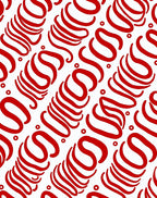 Crimson Swirl Organic Ribbon Rug