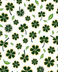 Lucky Clover Leaves Gold Accented Rug
