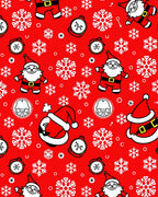 Red Santa Claus Snowflakes Alarm Clocks Rug