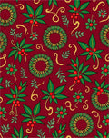 Deep Red Holly Berry Wreath Rug