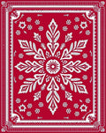 Bold Red Snowflake Medallion Rug