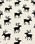 Black Stag All-Over Silhouette Rug