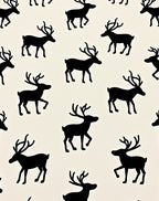 Black Stag All-Over Silhouette Rug