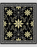Black Gold Floral Border Medallion Rug