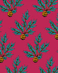 Emerald Fern Tiger Fruit Magenta Rug