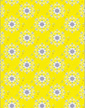Golden Yellow Snowflake Tile Rug