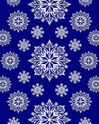 White Snowflake Medallion Cobalt Blue Rug