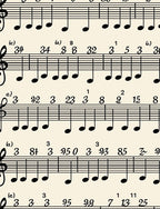 Musical Score Black Notes Beige Rug