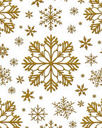 Golden Snowflake Scatter Holiday Decor Rug