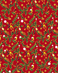Whimsical Red Floral Vine Balls Rug