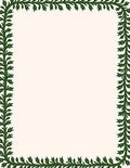Green Leaf Vine Border Rug