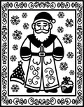 Joyful Santa Snowflake Christmas Tree Gift Rug