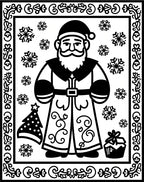 Joyful Santa Snowflake Christmas Tree Gift Rug