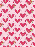 Pink Hearts And Scarlet Accents Rug