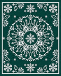Winter Forest Snowflake Mandala Rug