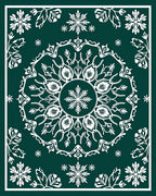 Winter Forest Snowflake Mandala Rug