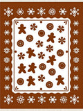 Chocolate Gingerbread Snowflakes Cookies Rug