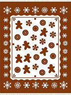Chocolate Gingerbread Snowflakes Cookies Rug