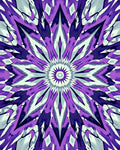 Vibrant Purple Starburst Kaleidoscope Rug