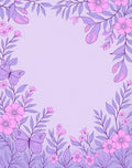 Lavender Floral Butterfly Garden Art Rug