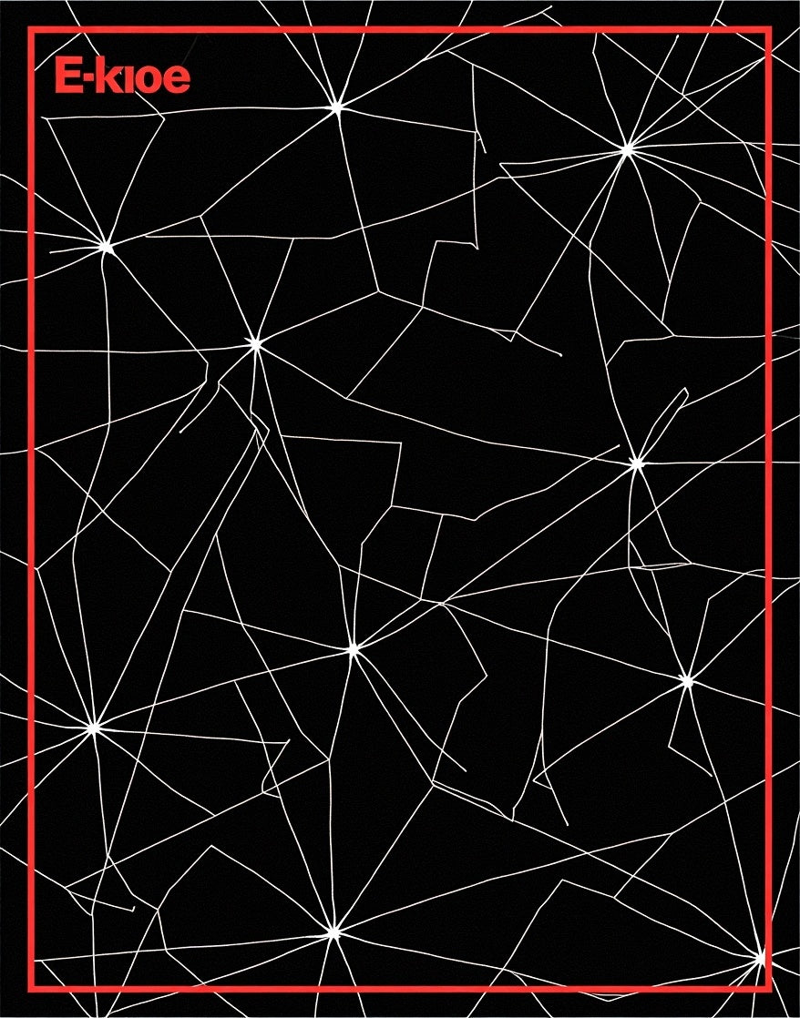 Abstract Black White Web Rug