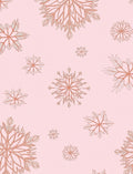Rose Gold Snowflake White Scatter Rug
