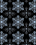 Pale Blue Snowflake Winter Pattern Rug