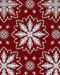 Festive White Snowflake Red Blanket Cover Rug