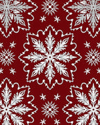Festive White Snowflake Red Blanket Cover Rug