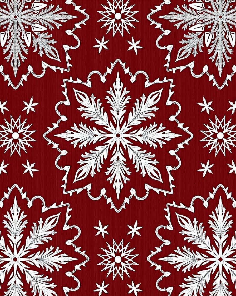 Festive White Snowflake Red Blanket Cover Rug