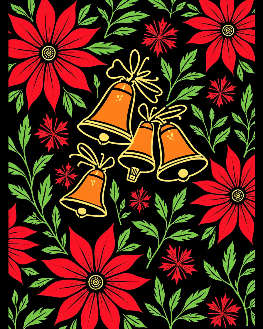 Red Floral Bell Jubilee Rug