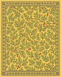 Golden Fern Berry Border Rug