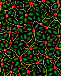 Festive Red Holly Berry Vines Rug