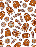 Brown Gingerbread Holiday Cookie Medley Rug