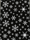 Black White Snowflake Scatter Rug
