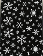 Black White Snowflake Scatter Rug