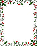 Whimsical Red Berry Vine Border Rug