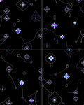 Abstract Geometric Crystal Nebula Swirl Rug