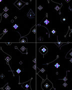 Abstract Geometric Crystal Nebula Swirl Rug
