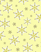 Yellow Snowflake Scatter Graphic Rug
